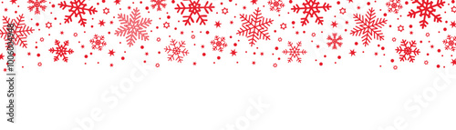 christmas banner with snowflake border vector illustration