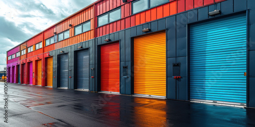 colorful metal self storage facilities rental unic