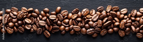 a banner showing coffee beans