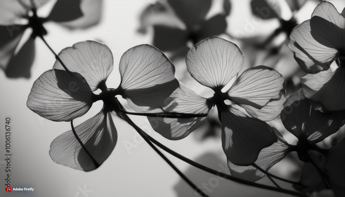 black and white flower, Black and white flower photo, close-up of petals, beautiful flower background