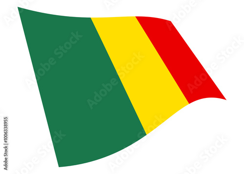 Mali waving flag 3d illustration