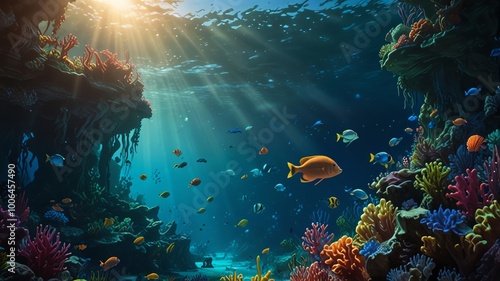 coral reef in the sea