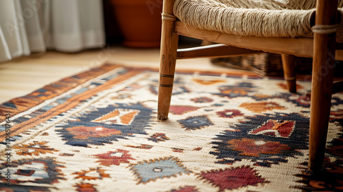 Handmade Kilim Rug with Natural Dyes and Artistry