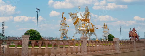 Vivah Of Shiva distant shot of shiva statue ride on a cow, , mahakal corridor hd images, Ujjain Shiva Shri Mahakaleshwar Jyotirlinga Temple