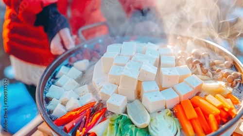 Fresh and Vibrant Vegetable Hotpot in Winter