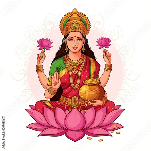 Diwali Puja. Goddess Lakshmi