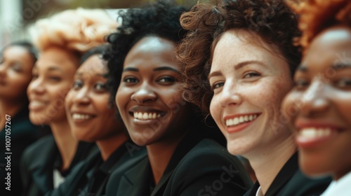 Group of women seated side by side, likely in a social setting