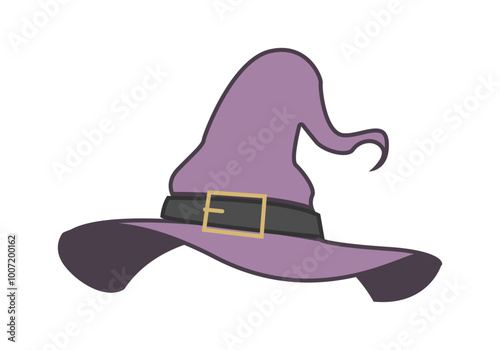 Gorro o sombrero morado de bruja para Halloween 