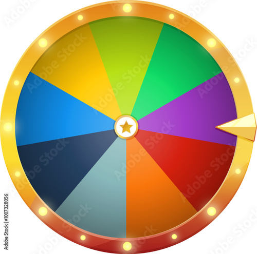 Fortune wheel template. Spin game. Lucky gamble