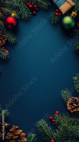 Festive christmas background with copy space