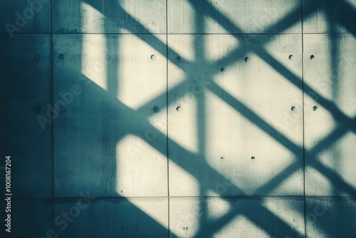 Shadows light patterns on concrete wall