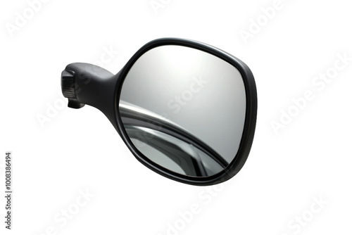 Modern Car Side Mirror Isolated on Transparent Background.