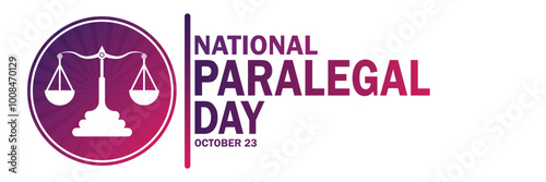 National Paralegal Day. October 23. Suitable for greeting card, poster and banner. Vector illustration.