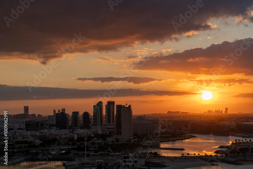 nited Arab Emirates - Abu Dhabi - Sunset Skyline