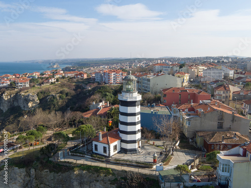 Şile lighthouse the most magnificent lighthouse on the black sea coast of istanbul.