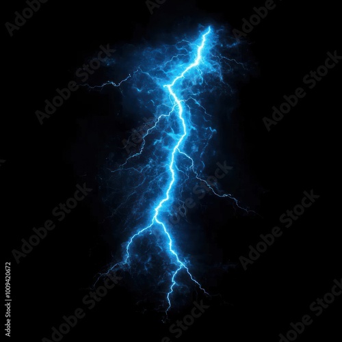 A blue lightning effect storm thunderstorm.