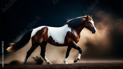 angry stallion illustration powerful equestrian animal showing aggression