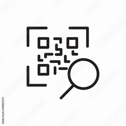 qr code scanner icon sign vector