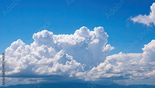 Blue sky background with tiny clouds 3