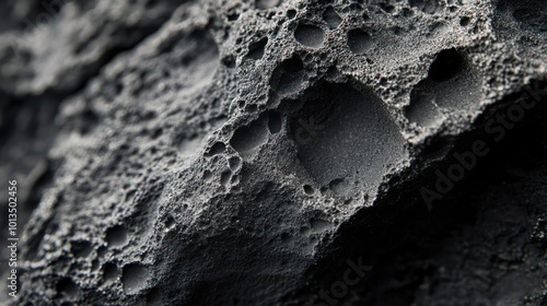 Close-up of volcanic pumice rock, with its porous texture and light weight visible