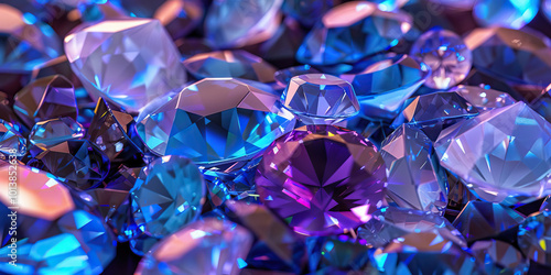 A pile of confiscated jewels, glinting with shades of blue and purple.