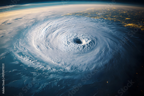 Hurricane Helene viewed from space over Florida, USA