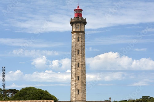 Phare des Baleines, the lighthouse of whales, built in 1849 and 1854, Saint-Clément-des-Baleines, Ile de Ré, Vandee, France, Europe