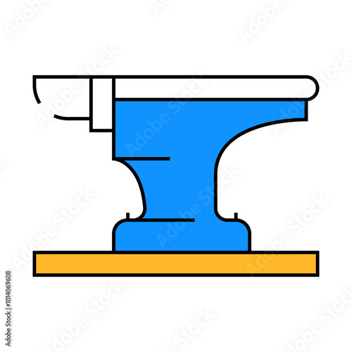 anvil for forging metal line icon vector. anvil for forging metal sign. isolated symbol illustration