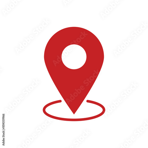 red gps location icon vector design template