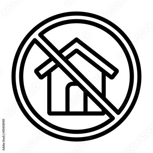 Homeless Vector Line Icon Design