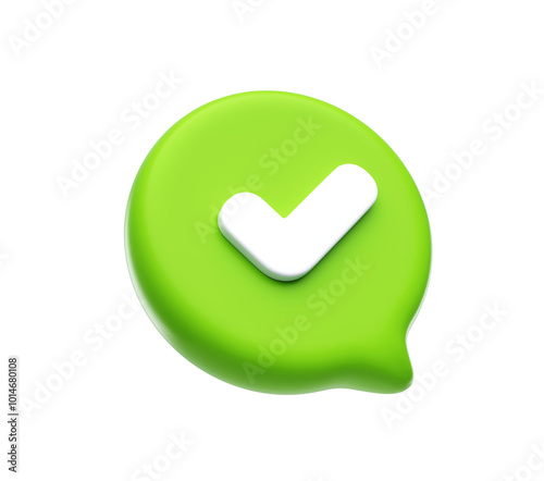 Check mark 3d icon illustration