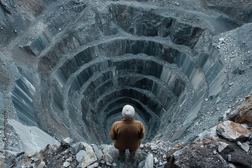 Exploring a Vast Diamond Quarry in South Africa With Deep Spirals and Rugged Terrain