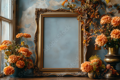 Empty blank antique style frame - 41