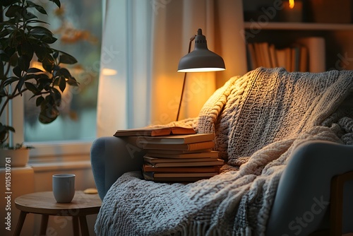 Hygge cozy indoor reading lamp