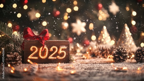 Christmas background year 2025. New Year 2025 background