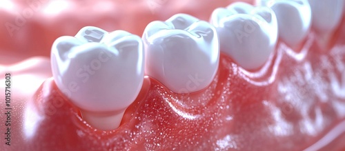 Close-up of Healthy Teeth and Gums