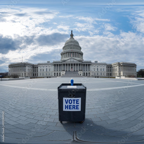 Election campaign front of capital building