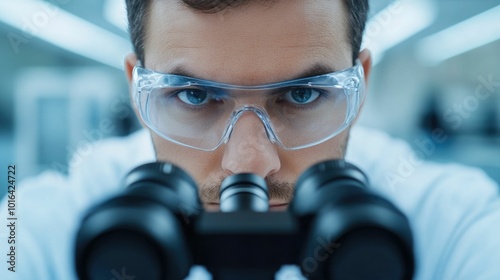 Close up of an engineer carefully comparing and evaluating two products side by side focused on benchmarking product consistency and overall performance assessment