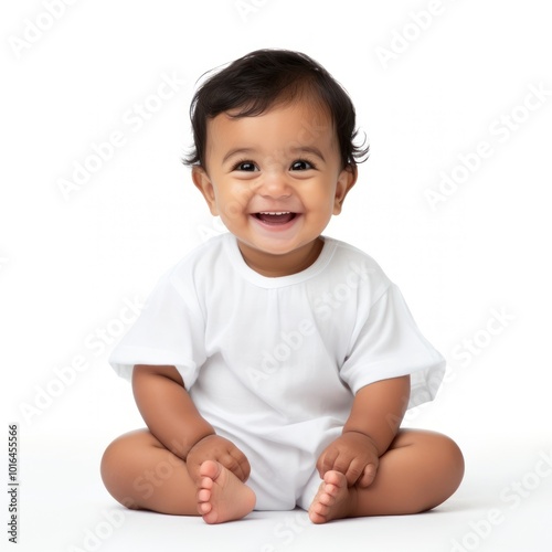 Indian baby toddler sitting happy photography.