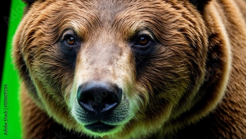 Close-up portrait of a brown bear