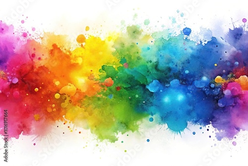 abstract colorful watercolor background with splashes