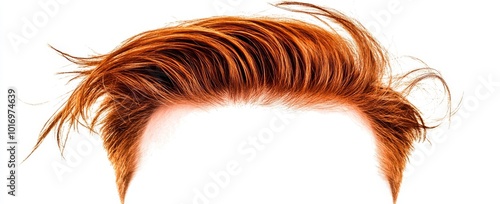 The ends of the chestnut brown hair mustache are curled, but they are cut off