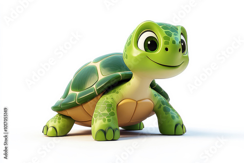 Cute Turtle Cartoon Illustration for Kids' Projects