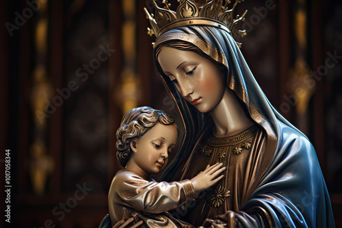 Our lady of perpetual help statue virgin Mary