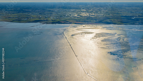 noirmoutier island in french atlantic ocean aerial view