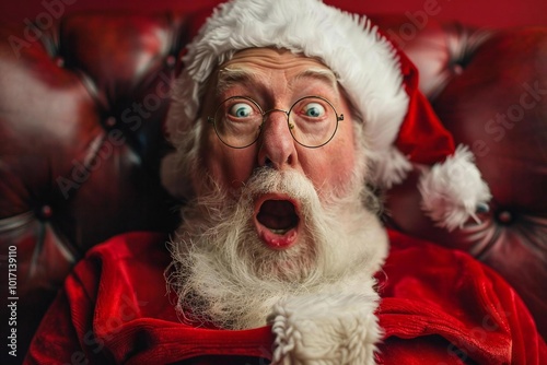 Shocked Santa Claus Reacting to Unexpected News