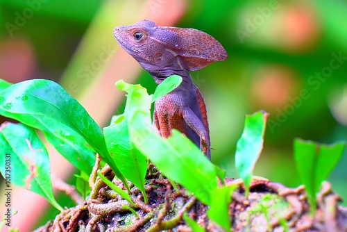 close up of a chameleon