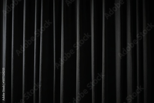 black curtain with a white stripe on it