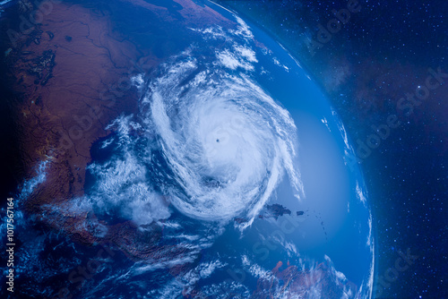 Hurricane Milton viewed from space over Florida, USA