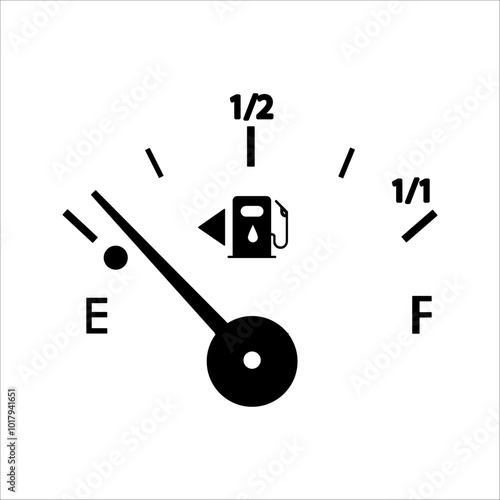 Fuel indicators gas meter. Gauge vector tank full icon. Car dial petrol gasoline dashboard.